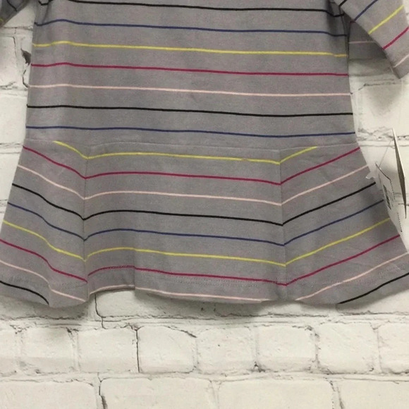 NWT Girls Striped Tea Shirt size 4 - Picture 2 of 4
